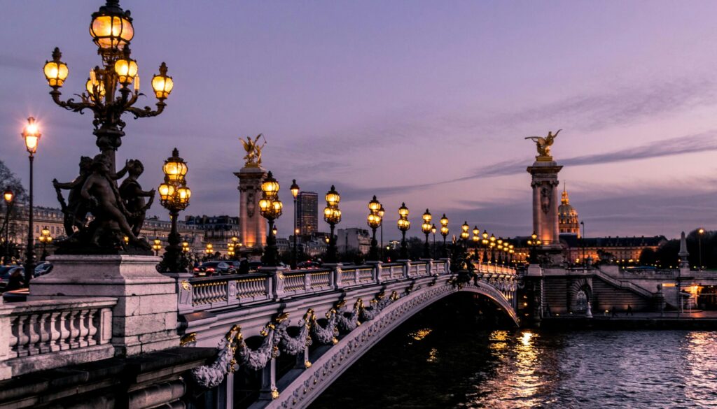 bridge during night time